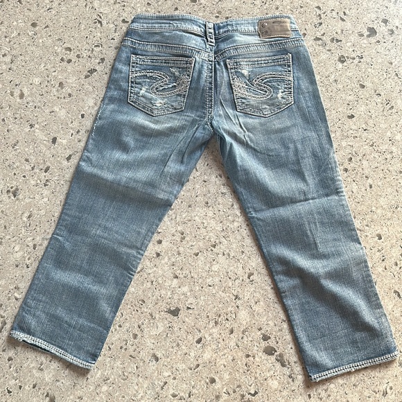 Silver Jean Capri Frances Crop Size 29 - Picture 2 of 5